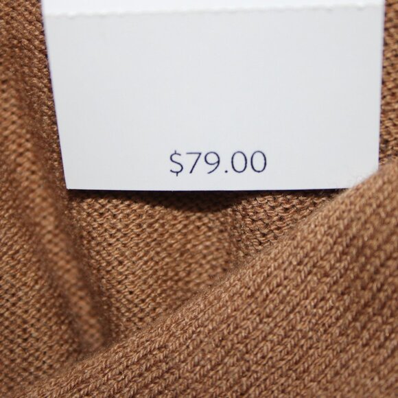J Jill Sweater $79 Vicuna Sz M Brown Turtleneck Tunic Cotton Viscose Sweater - Picture 11 of 15